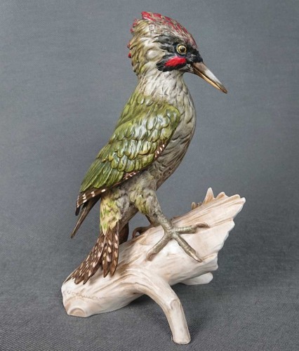 Dzięcioł zielony - duża figurka ptaka - Porcelana Goebel