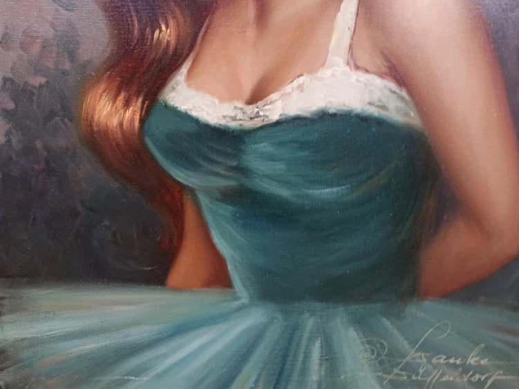 Obraz baletnicy malowany na płótnie ⭐ Rudolf Otto Franke