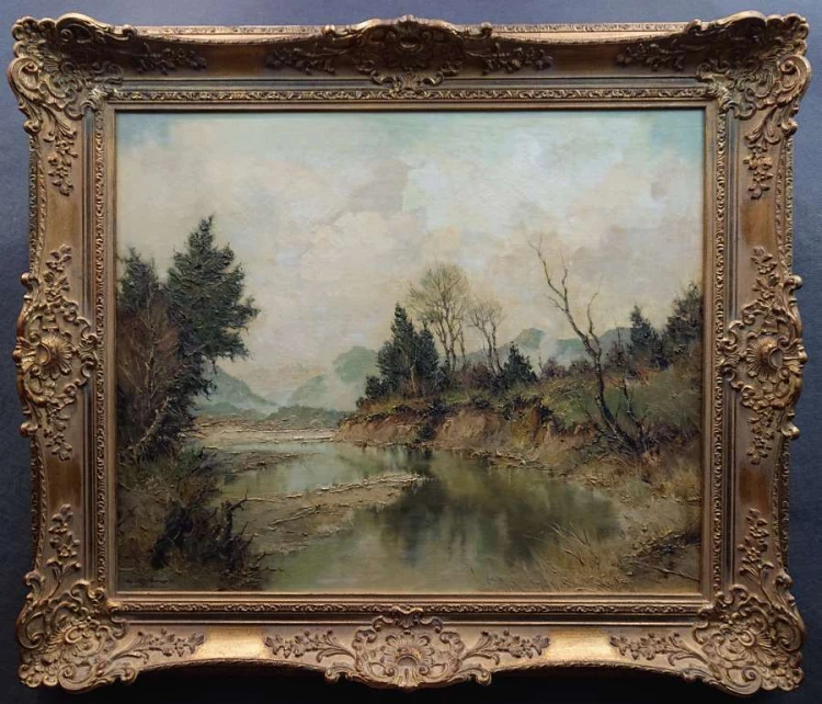 Podgórski krajobraz - malarstwo aukcyjne - Ernst Bröcker