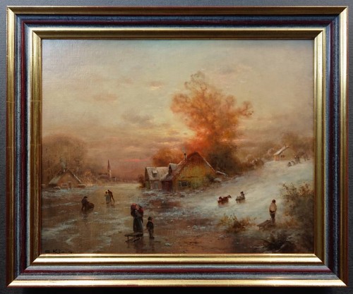 Zimowe igraszki w plenerze - mały obraz - Günter König