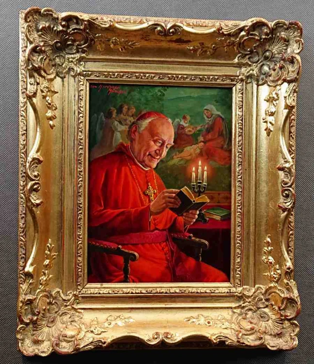 Portret kardynała - malarstwo portretowe - Otto Kirchner
