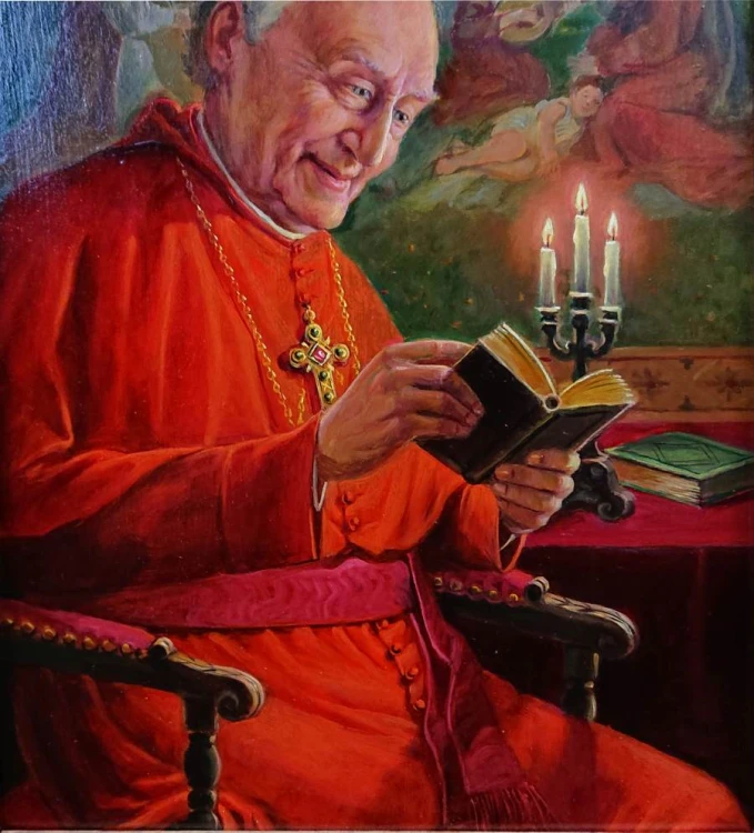 Portret kardynała - malarstwo portretowe - Otto Kirchner