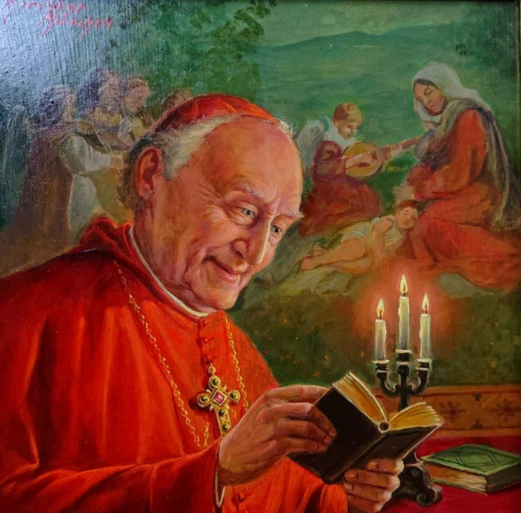 Portret kardynała - malarstwo portretowe - Otto Kirchner