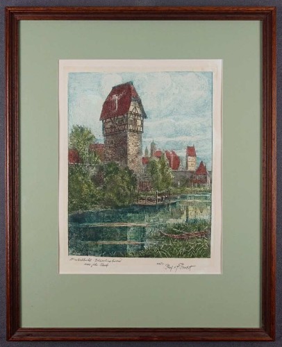 Grafika Otto Ferdinand Probst - mury obronne