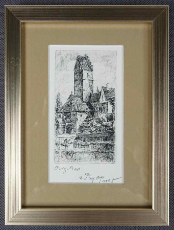 Mała grafika - akwaforta - Otto Ferdinand Probst