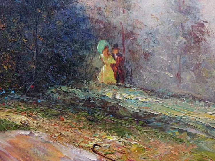 Sielankowy piknik na polanie - obraz do salonu - Gerhard Merfort