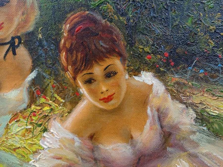 Sielankowy piknik na polanie - obraz do salonu - Gerhard Merfort