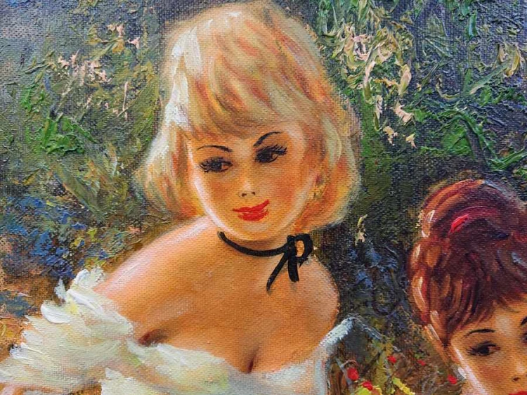 Sielankowy piknik na polanie - obraz do salonu - Gerhard Merfort