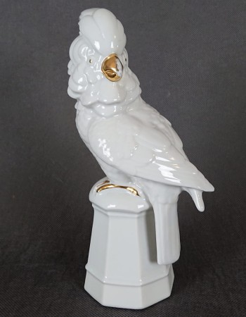 Papuga Kakadu - Fascynująca duża figurka - Porcelana Neue Tettau