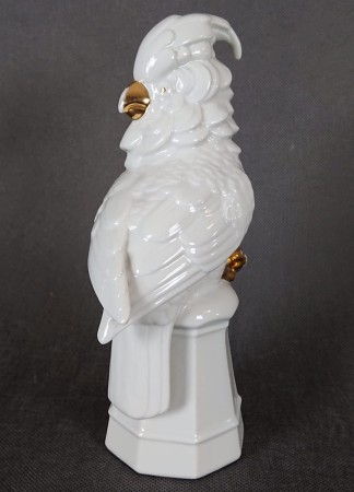 Papuga Kakadu - Fascynująca duża figurka - Porcelana Neue Tettau