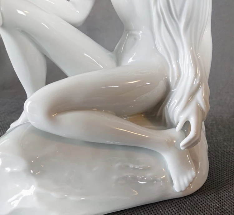 Nimfa wodna - Porcelanowa duża figurka - Wytwórnia Höchst