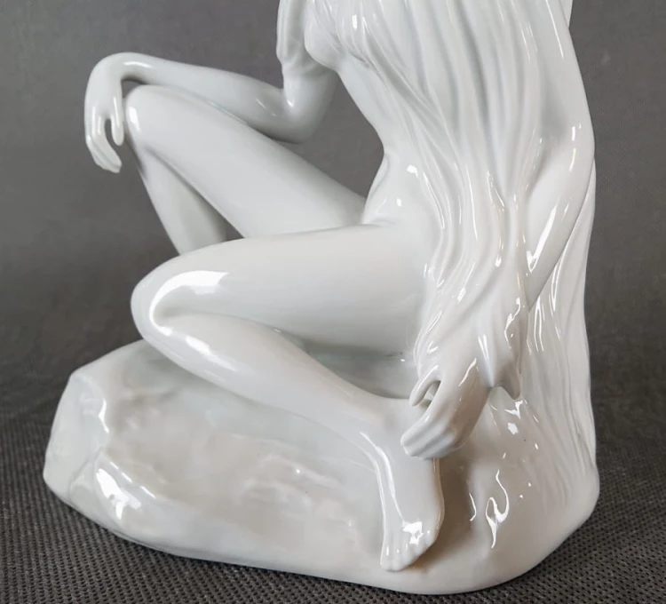 Nimfa wodna - Porcelanowa duża figurka - Wytwórnia Höchst