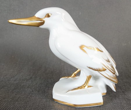 Zimorodek - Porcelanowa figurka - Wytwórnia VEB Lichte