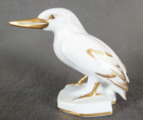 Zimorodek - Porcelanowa figurka - Wytwórnia VEB Lichte