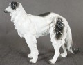 Borzoj chart rosyjski - Porcelanowa duża figurka - Wytwórnia Sitzendorf