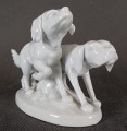 Seter i wyżeł - Figurka z porcelany - Wytwórnia Gerold