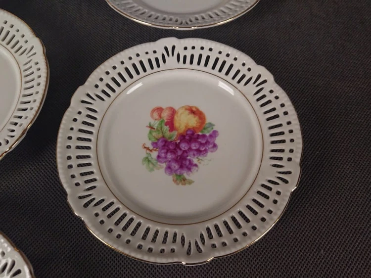 Ażurowy komplet deserowy - Porcelana Schwarzenhammer