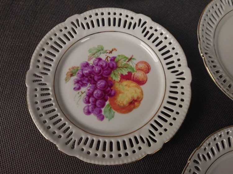 Ażurowy komplet deserowy - Porcelana Schwarzenhammer