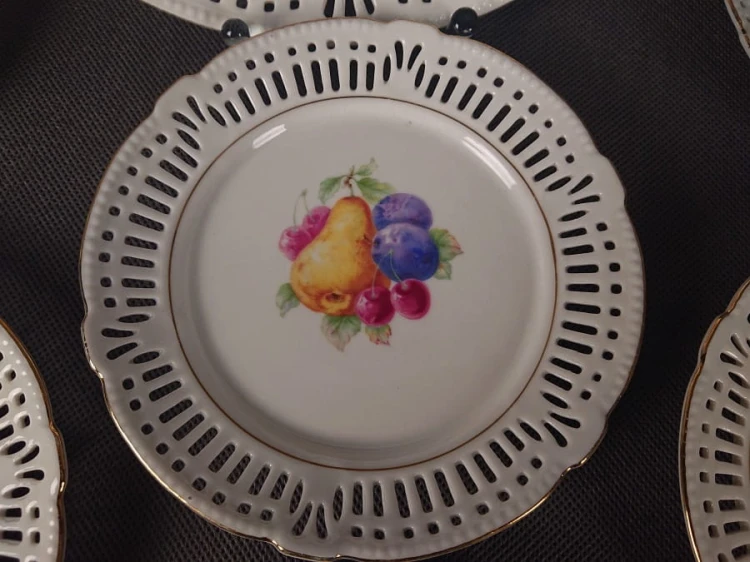 Ażurowy komplet deserowy - Porcelana Schwarzenhammer