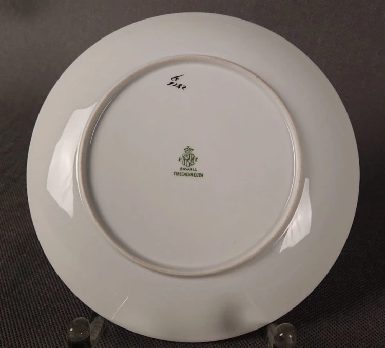 Talerzyk z owocami gruszki i wiśnie - Stara porcelana Tirschenreuth