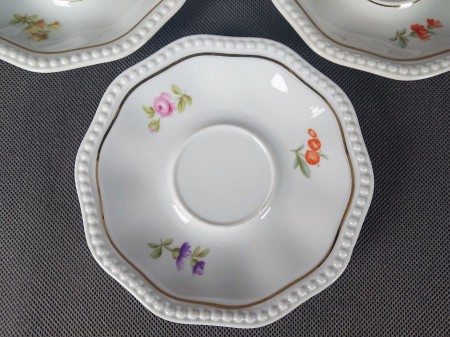 Spodki Perlrand 3 szt. - Stara porcelana Rosenthal