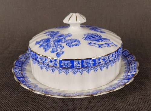 Okrągła maselniczka China Blau - Przedwojenna porcelana
