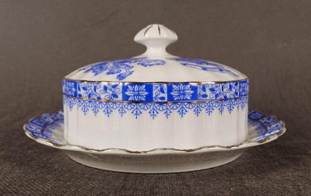 Okrągła maselniczka China Blau - Przedwojenna porcelana