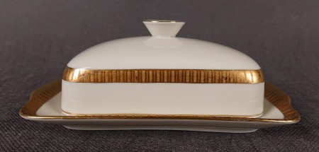 Serwisowy piękna maselniczka - porcelana KPM Krister