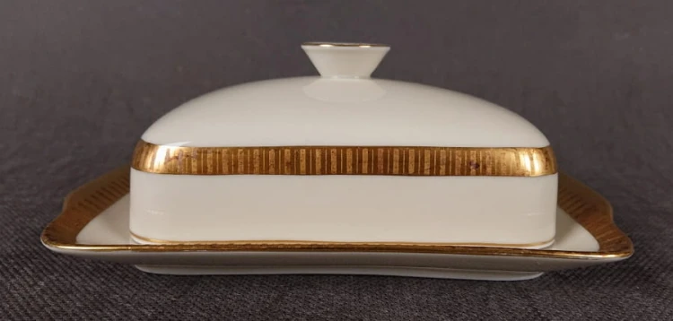 Serwisowy piękna maselniczka - porcelana KPM Krister
