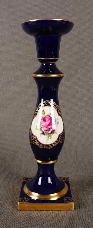 Świecznik echt kobalt - Porcelana Lindner Kueps