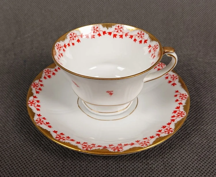 Przedwojenny komplet do espresso - Porcelana Edelstein