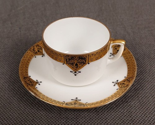 Biało złote espresso - Przedwojenna porcelana Art Deco