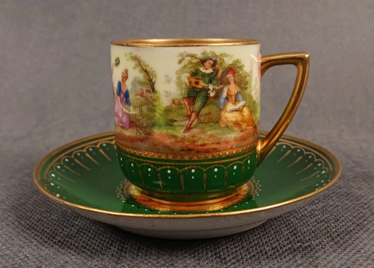 Porcelan R.F. St. Vienna Austria - Filiżanka i spodek Unikat
