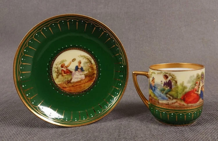 Porcelan R.F. St. Vienna Austria - Filiżanka i spodek Unikat
