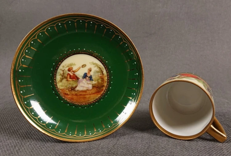 Porcelan R.F. St. Vienna Austria - Filiżanka i spodek Unikat
