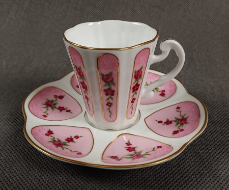 Piękny zestaw do espresso - Turecka porcelana Kutahya Elbir