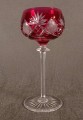 Szkło Val Saint Lambert - Belgijski malinowy kielich do wina