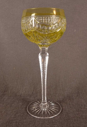 Kielich do wina cytrynowy - Przedwojenne szlify i forma