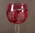 Kielich do wina różowy - Val Saint Lambert przedwojenna forma i szlify