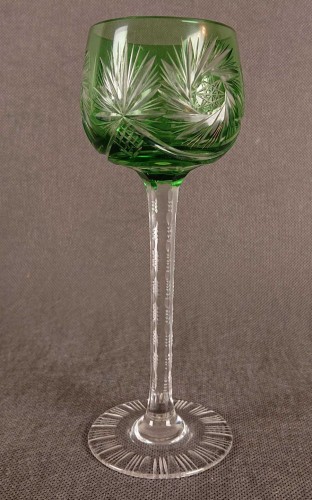 Zielony kielich do wina - Szkło Huta Józefina