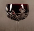 Belgijski rubinowy kielich - Szkło Val Saint Lambert