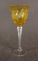 Żółty kielich do wina - Szkło VEB Bleikristall Arnstadt