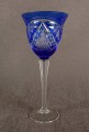 Niebieski kryształowy kielich do wina - VEB Bleikristall Arnstadt