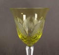Uranowy szklany kielich do wina - VEB Bleikristall Arnstadt