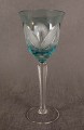 Turkusowy szklany kielich do wina - VEB Bleikristall Arnstadt