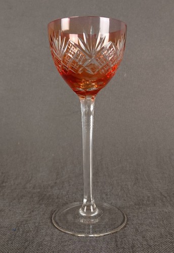 Łososiowy kielich do wina - Stare szlify i cudowna forma