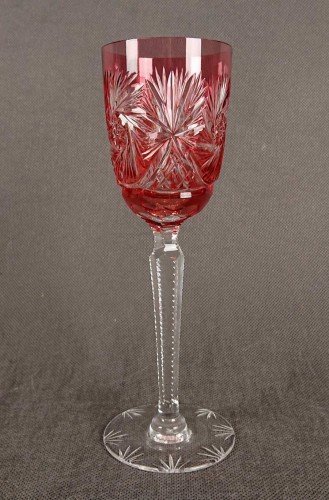 Przedwojenny kielich do wina - Belgia - Huta szkła Val Saint Lambert