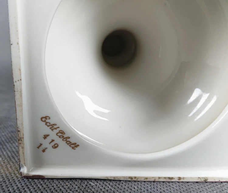 Unikatowy wazon kobalt i złocenia - Porcelana Lindner