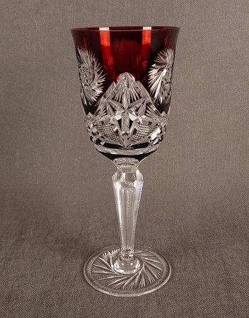 Olbrzymi rubinowy puchar z pęcherzem - Kielich Val Saint Lambert