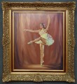 „Baletnica” (lata 60. XX w.) Efektowna martwa natura z postacią tancerki, namalowana techniką olejną na płótnie.